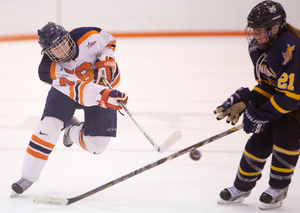 Holly Carrie-Mattimoe, a senior forward, and Syracuse are dealing with lineup shifts this week while preparing for a two-game series against Union on Friday and Saturday.