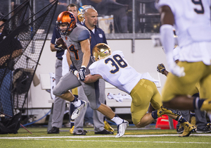 Ben Lewis was one of Scott Shafer's topics of discussion at Wednesday's post-practice press conference. 