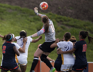 Courtney Brosnan has asserted herself as a vocal presence in net for SU even though she's just a sophomore.