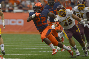 Jordan Fredericks scored the game-winning touchdown in overtime. SU won 30-27 over the Chippewas. 