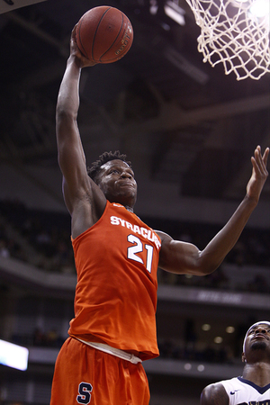 Tyler Roberson's improved offensive game could be a key against No. 13 Virginia on Sunday. He's averaging 13 shots in the past two contests compared to 7.7 in prior games.