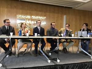 A panel discussion on the election cycle was held Tuesday in the Maxwell School's Strasser Legacy Room.