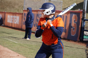 Bryce Holmgren, pictured last season, recorded a walk and a run scored in Syracuse's win against Grand Canyon. 