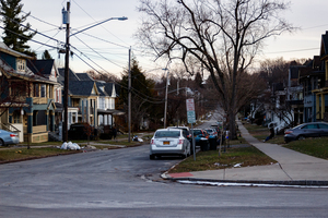 A woman struck three students with a handgun during a gathering at 814 Ackerman Ave. on Saturday morning. 