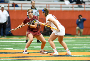 Emily Hawryschuk, pictured Saturday against Boston College, tallied one draw against Coastal Carolina on Monday. 