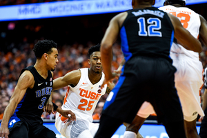 Duke defeated Syracuse in February by 10 points.