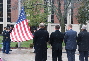 The Veterans Day ceremony was at Hendricks Chapel on Monday.