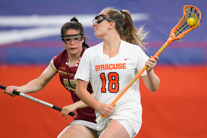 Emily Hawryschuk and Emma Tyrrell each had four goals in SU’s overtime victory.