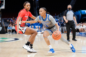 New SU transfer Dyaisha Fair (pictured) was named to the watch-list for the 2023 Nancy Lieberman Award, given to the top point guard in NCAA women’s basketball.