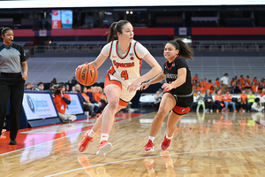 Sophie Burrows drained a career-high three 3-pointers in Syracuse's 22-point victory against Northeastern. 