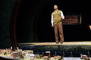 In Syracuse Stage’s play “Primary Trust,” the main character, Kenneth, played by Garrett Turner, performs before an audience. The play spotlights important topics like loneliness and how to combat the feeling. 
