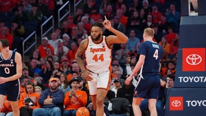 Center Eddie Lampkin Jr. scored a game-high 25 points, only missing one shot from the field, as Syracuse men's basketball closed out the regular season with an 84-70 win over Virginia.