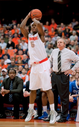 C.J. Fair pulls up to shoot a jumper.