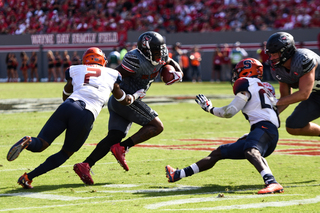 Jordan Martin (2), filling in for injured safety Antwan Cordy, had five tackles. 