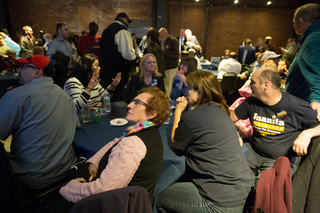 Perez Williams' supporters gathered in the Milton J. Rubenstein Museum of Science and Technology to watch the results come in.