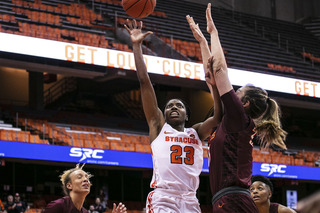 The Orange blocked eight of the Hokies shots throughout the game.